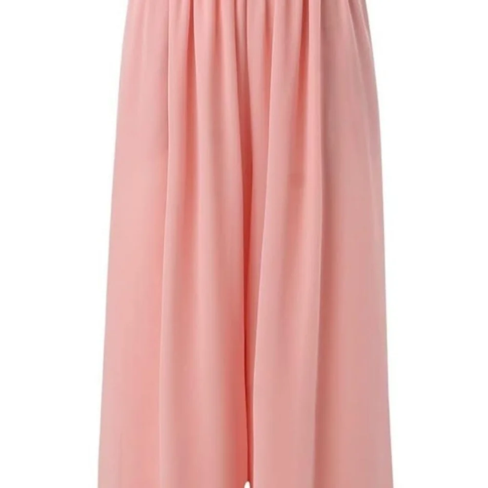 Rose Pink Strapless Wide-Leg Jumpsuit | Size L | NWOT | Flowy & Flattering - Picture 7 of 11